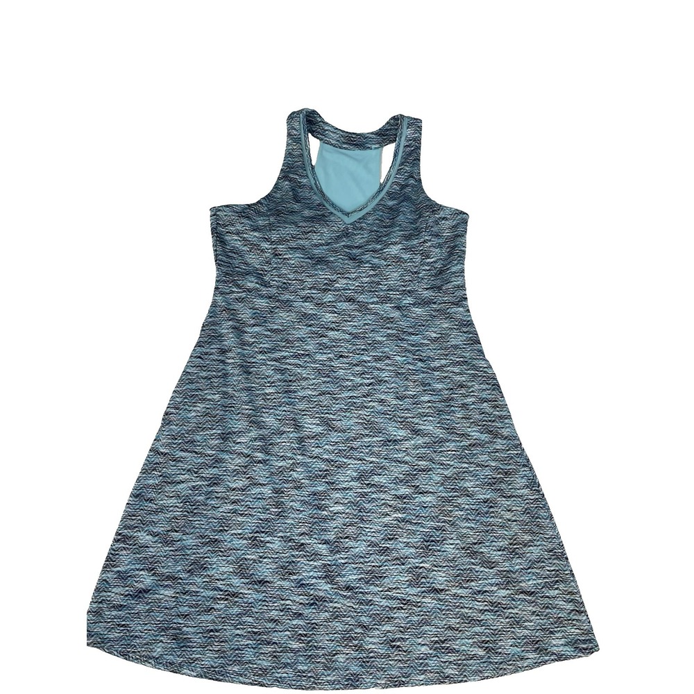 Mondetta‎ MPG WomensTank Dress Sz XL Turquoise Gray Sport Racerback Shelf In Bra